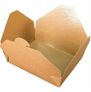 No.8 Multi-Food Kraft Boxes - 1350ml Lockable Lid - 50x Per Pack