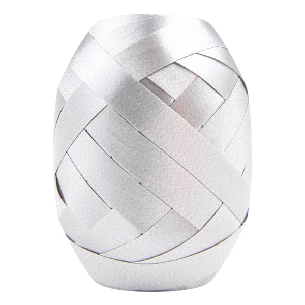 Curling Ribbon Silver Glossy - 7mm x 10m  - 1x Roll Per Pack