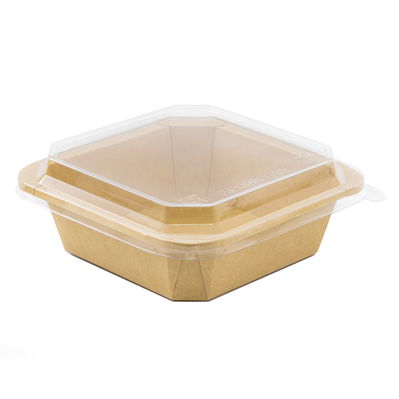 Octa Kraft Snack Tub 1200ml/42oz with Antifog Lid - 50x Per Pack