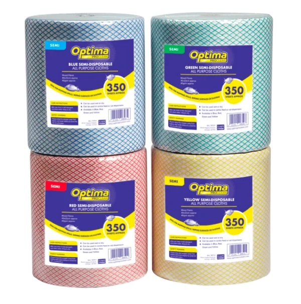 Standard J Cloth Rolls 220mmX400mm Blue - 350x Per Pack