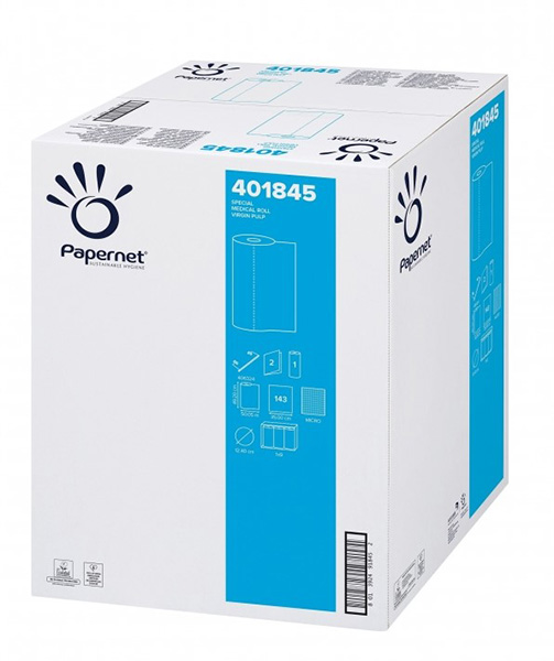 PaperNet Couch Medical Rolls White 500mm x 50m - 9x Rolls Per Pack