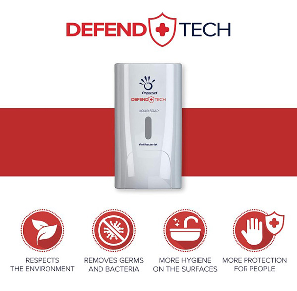 Defend-Tech Liquid Soap Dispenser - White - 1x Per Pack