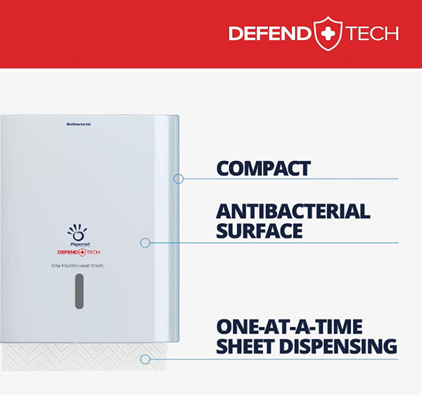 Defend-Tech Hand Towel White Dispenser - Z/W Fold - 1x Per Pack