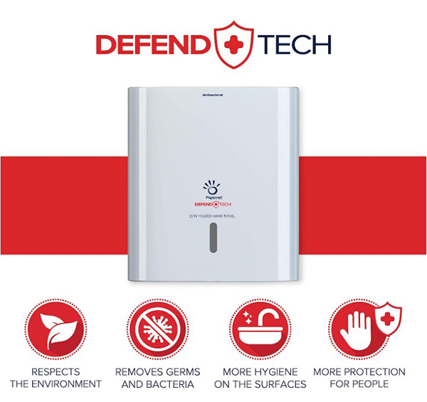 Defend-Tech Hand Towel Black Dispenser - Z/W Fold - 1x Per Pack
