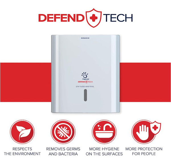 Defend-Tech Hand Towel White Dispenser - Z/W Fold - 1x Per Pack