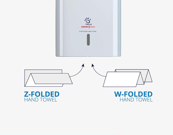 Defend-Tech Hand Towel Black Dispenser - Z/W Fold - 1x Per Pack