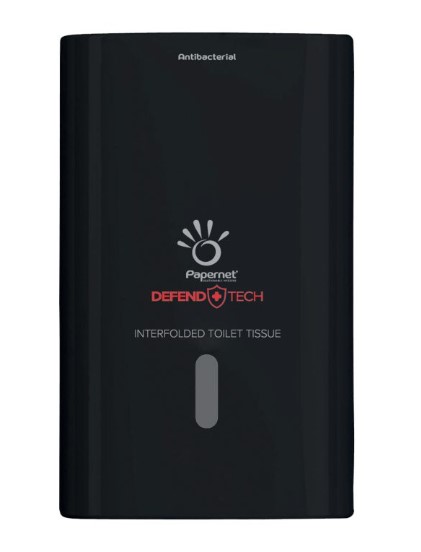 Defend-Tech Interfolded Toilet Tissue Black Dispenser - 1x Per Pack