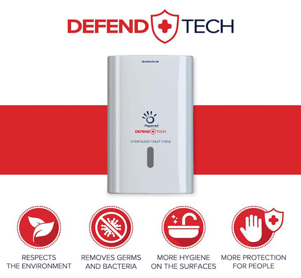 Defend-Tech Interfolded Toilet Tissue White Dispenser - 1x Per Pack