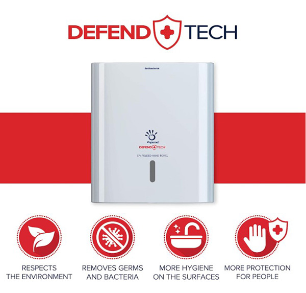 Defend-Tech Hand Towel Black Dispenser - C/V Fold - 1x Per Pack