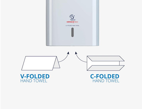 Defend-Tech Hand Towel Black Dispenser - C/V Fold - 1x Per Pack