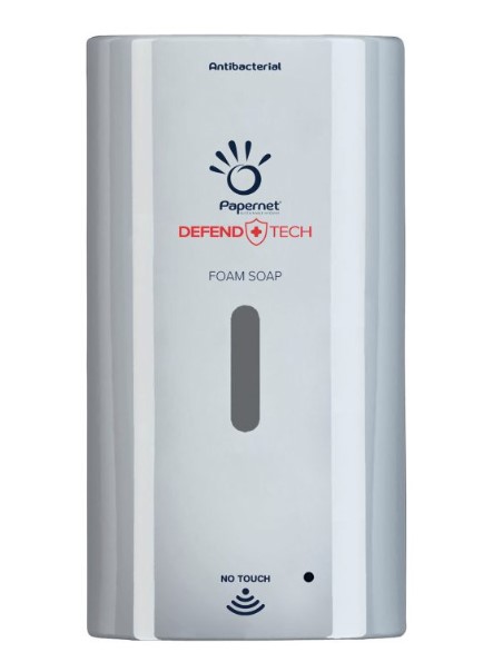 Defend-Tech No Touch Foam Soap Dispenser - White - 1x Per Pack