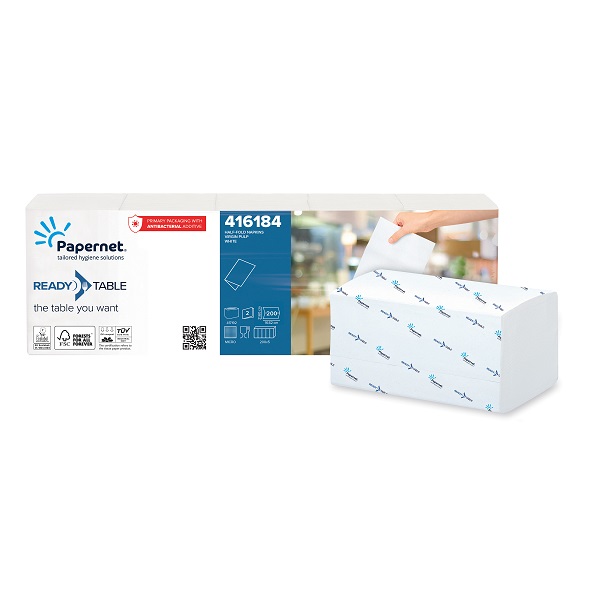 Papernet Interfold Dispenser Napkins 2ply White - 8,000 Per Case 