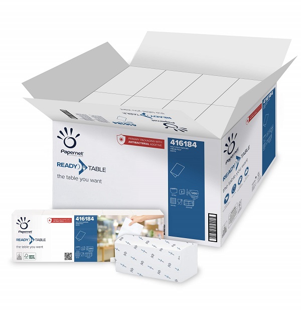 Papernet Interfold Dispenser Napkins 2ply White - 8,000 Per Case 