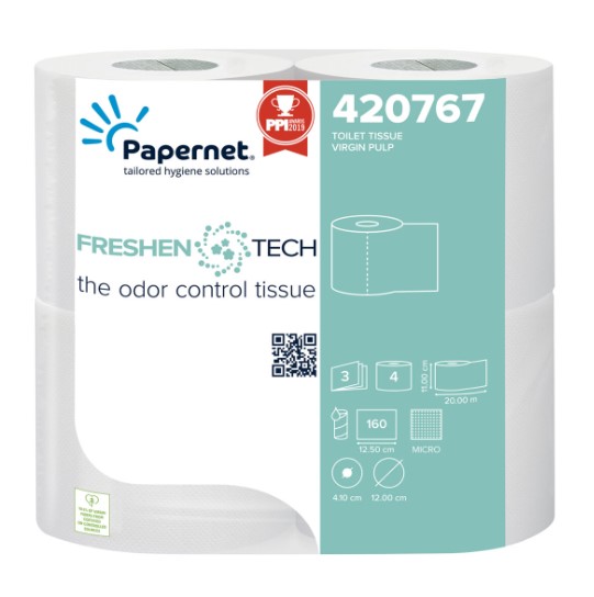 PaperNet 3Ply Fresh-Tech Toilet Tissue Rolls - 4x Rolls Per Pack