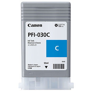 Canon PFI-030 Cyan Pigment Ink Cartridge - 55ml