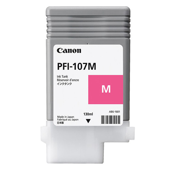 Canon PFI-107C Magenta Ink Cartridge - 130ml (Dye Ink) - 1x Per Pack