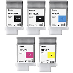 Canon PFI-120 Value Pack Pigment Ink Set - 5 x 130ml