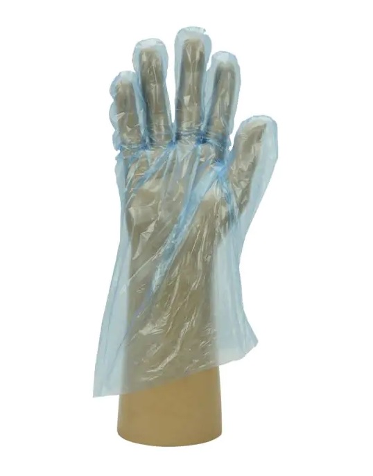 Poly Gloves - Blue - Size Large - Pack of 10,000