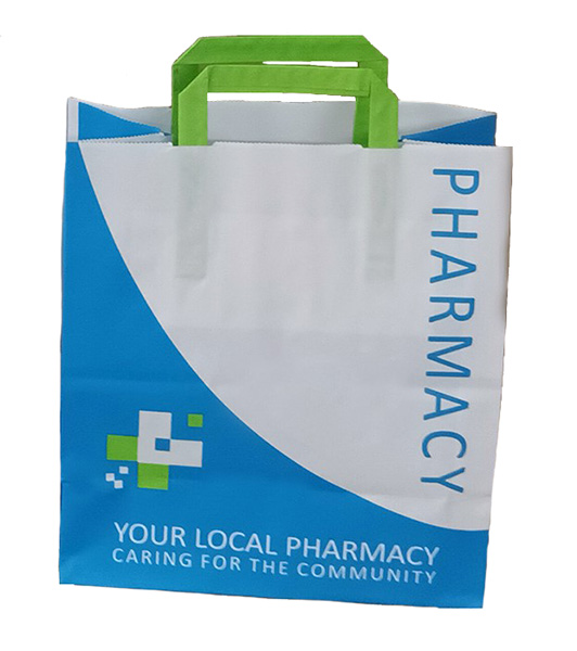 Pharmacy Bags Flat Handle - Medium - 250x Per Pack