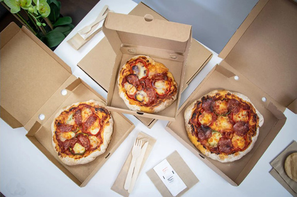 Plain Kraft Pizza Boxes 10