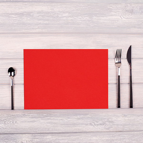 Party Placemats Red - Premium Fabric Like - 30cm x 40cm - 100x Per Pack