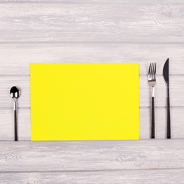 Party Placemats Yellow - Premium Fabric Like - 30cm x 40cm - 100x Per Pack