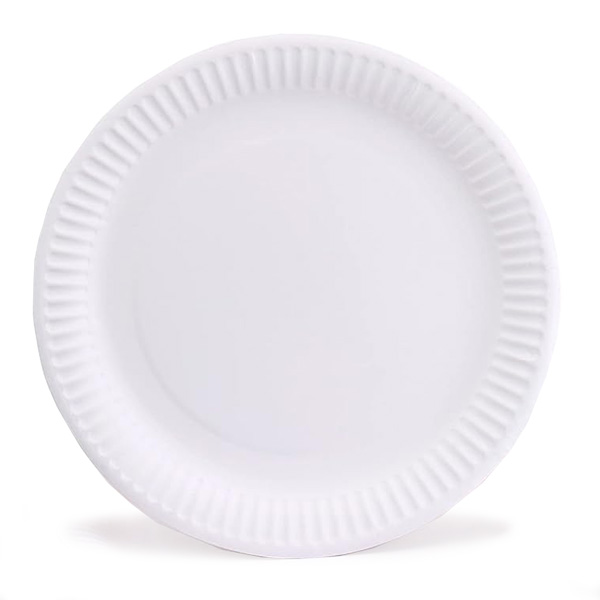White Round Paper Plate 7"  - 100x Per Pack