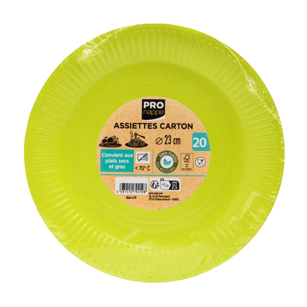 Party Plates Kiwi Green 23cm / 9inch - 20x Per Pack