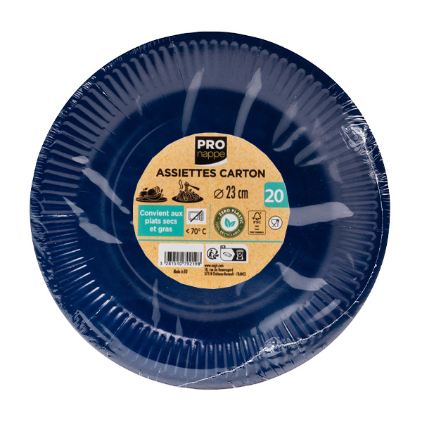 Party Plates Navy Blue 23cm / 9inch - 20x Per Pack