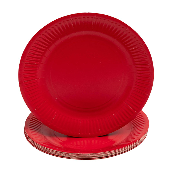 Party Plates Red 23cm / 9inch - 20x Per Pack
