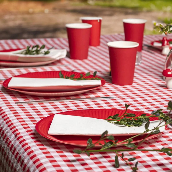 Party Plates Red 23cm / 9inch - 20x Per Pack