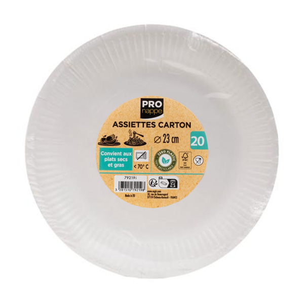 Party Plates White 23cm / 9inch - 50x Per Pack