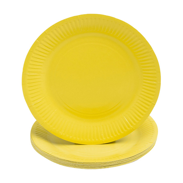 Party Plates Yellow 23cm / 9inch - 20x Per Pack