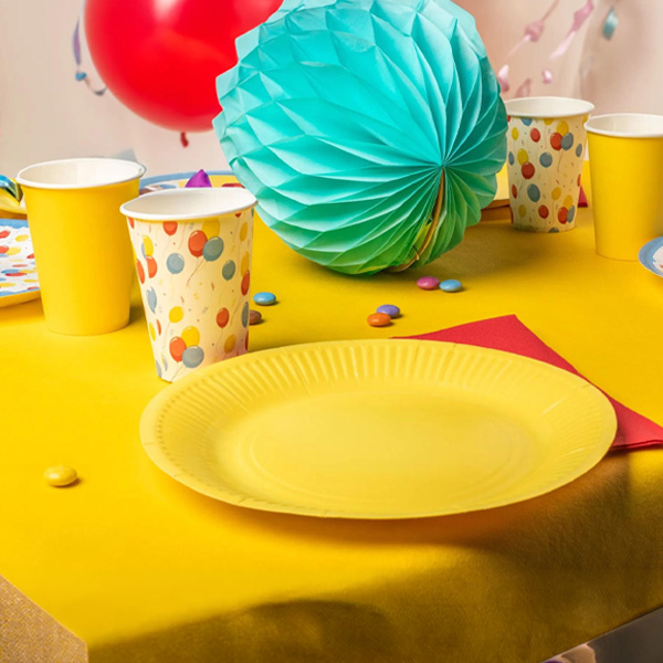 Party Plates Yellow 23cm / 9inch - 20x Per Pack