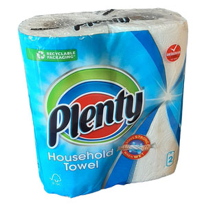 Plenty Kitchen Paper Rolls 2Ply - 2x Rolls per Pack Plenty Kitchen Paper Rolls 2Ply - 2x Rolls per Pack