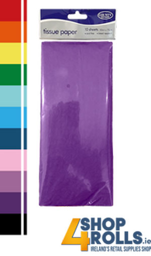Tissue Paper, Purple - 50cm x 75cm - 10x Sheets Per Pack