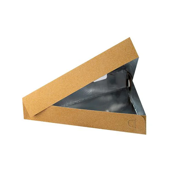 Kraft Triangle Snack Boxes for Crepe/Pizza 25x25x4cm - 180x Per Case