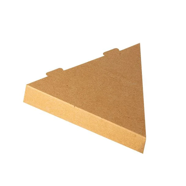 Kraft Triangle Snack Boxes for Crepe/Pizza 25x25x4cm - 180x Per Case
