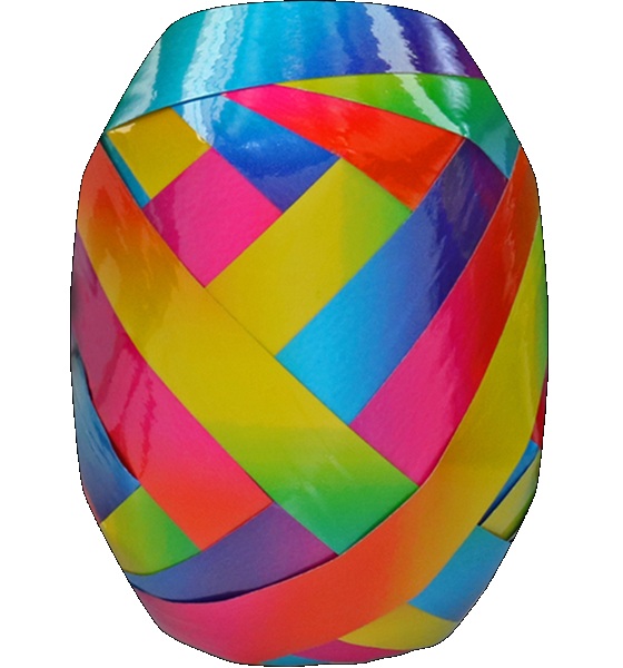 Ribbon Rainbow Patterened - 10mm x 10m  - 1x Roll Per Pack
