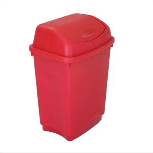 Flip Top Bins - 50 Litre Red - 1 Bin