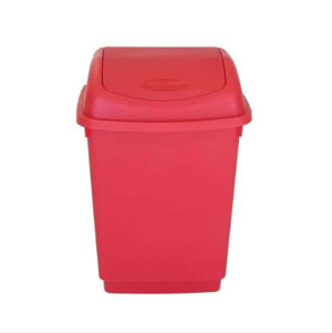 Flip Top Bins - 50 Litre Red - 1 Bin