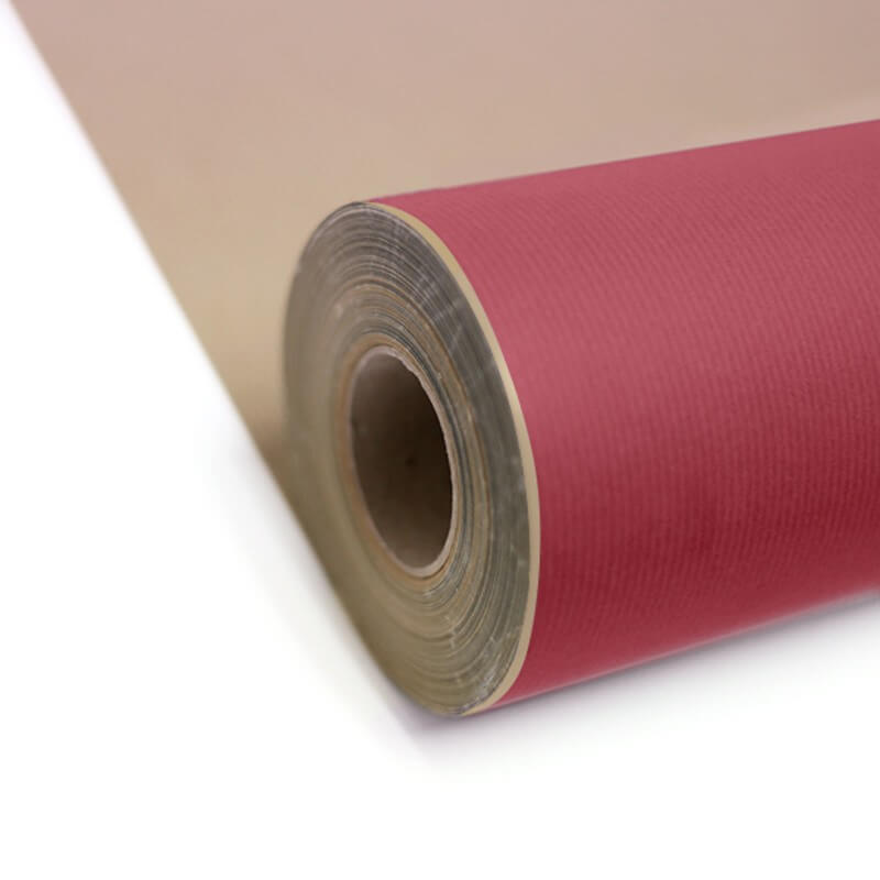 Red Pure Ribbed Kraft Rolls - 500mm x 100m 65gsm - 1x Roll Per Pack