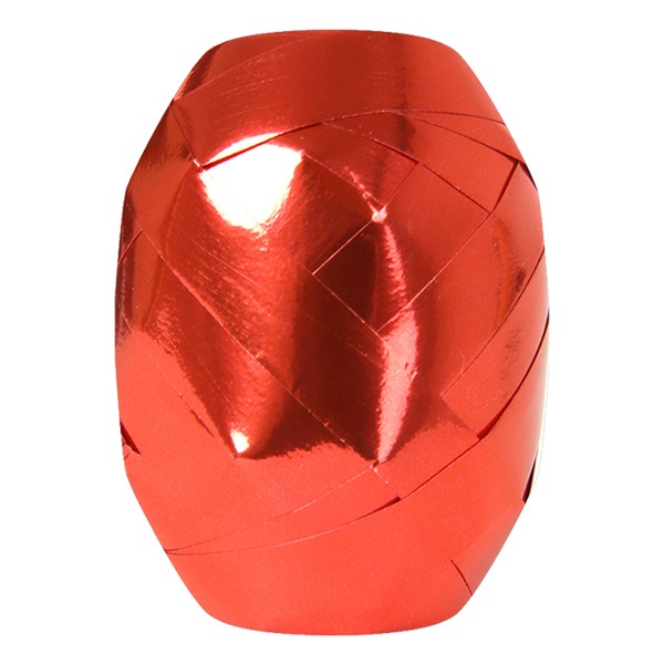 Curling Ribbon Red Metallic Glossy - 10mm x 10m  - 1x Roll Per Pack