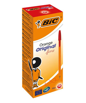 Bic Fine Ballpoint Pen Red - 20 Per Pack