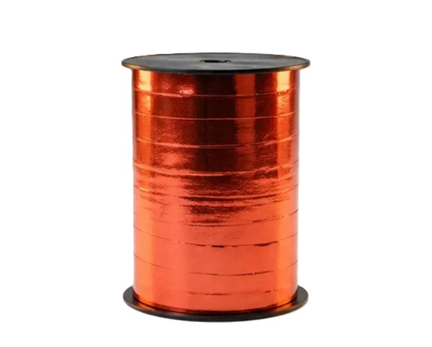 Curling Ribbon Red Metallic Glossy - 10mm x 250m  - 1x Roll Per Pack