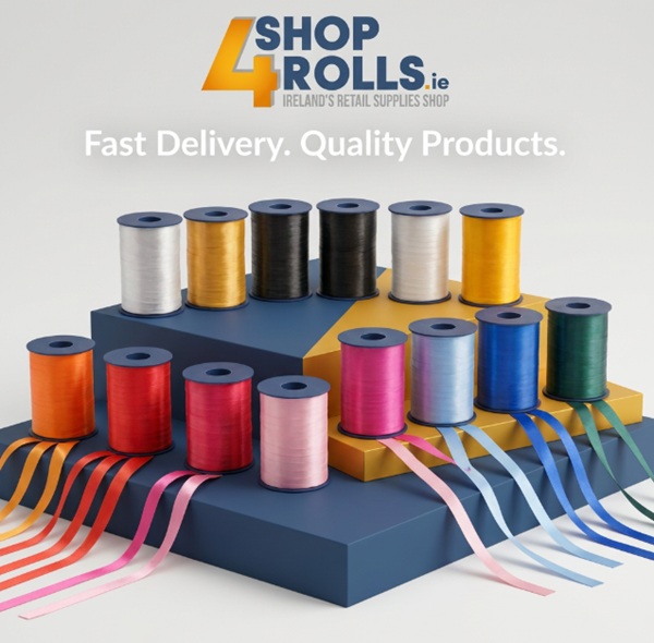 Curling Ribbon Gold Glossy - 5mm x 500m  - 1x Roll Per Pack
