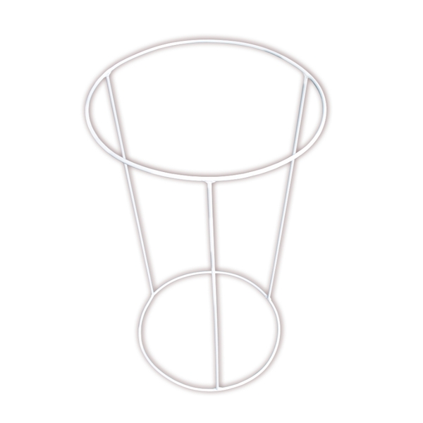 Round Wire Bin & Stand White - Large 840mm - 1x Per Pack