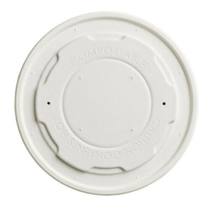 Compostable Lids for 12oz and 16oz - 50 Per Pack