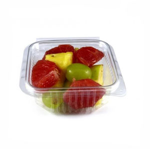 Square Plastic Salad Containers with Lid 250cc - 50x Per Pack