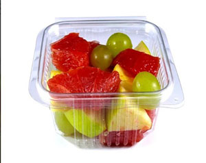 Square Plastic Salad Containers with Lid 375cc - 50x Per Pack